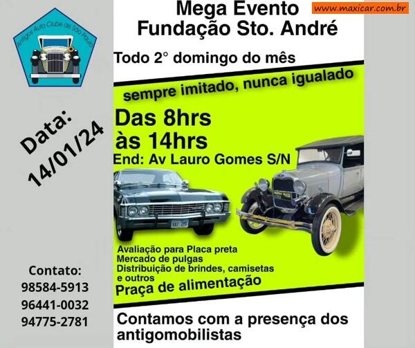 Encontro Mensal de Carros Antigos na Fundação Stº. André