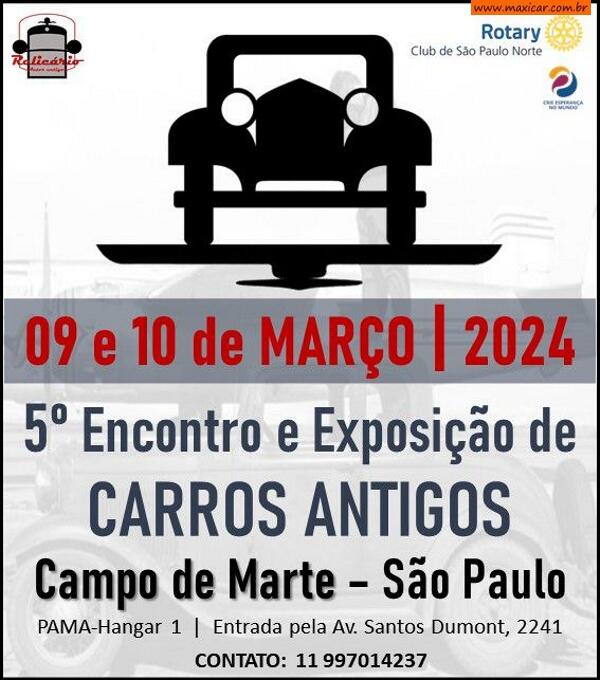 5º Encontro e Exposição de Carros Antigos em Campo de Marte