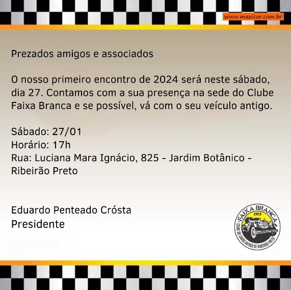 Encontro Mensal de Carros Antigos Clube Faixa Branca