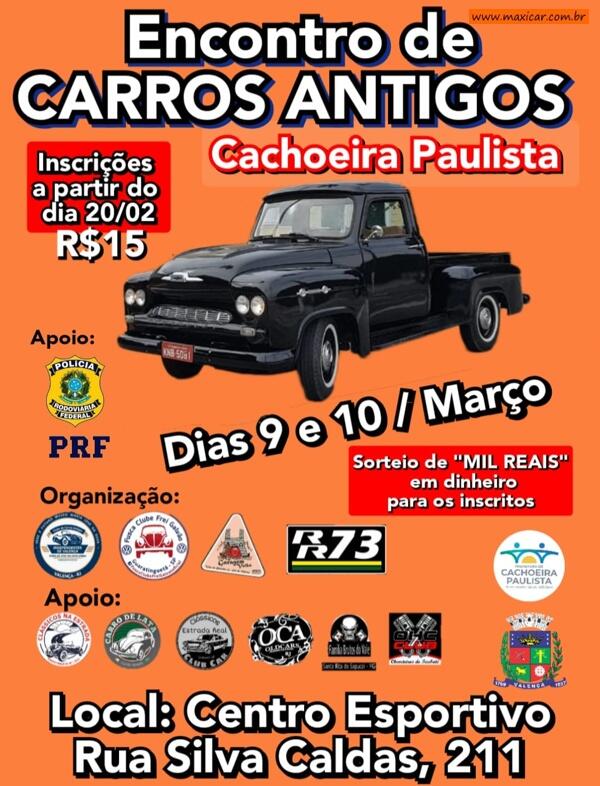 Encontro de Carros Antigos em Cachoeira Paulista