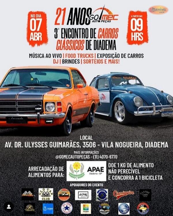 3º Encontro de Carros Antigos em Diadema