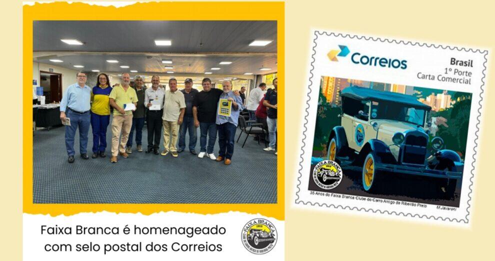 Clube Faixa Branca foi homenageado com selo postal dos Correios em comemoração aos seus 35 anos