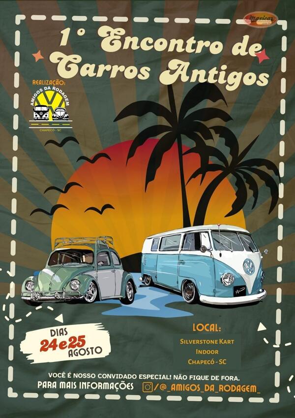 1º Encontro de Carros Antigos Amigos da Rodagem