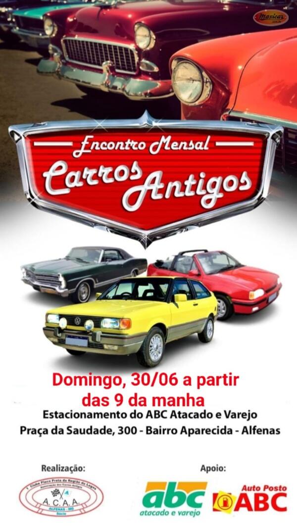 Encontro Mensal de Carros Antigos em Alfenas