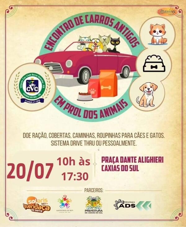 Encontro de Carros Antigos em Prol dos Animais