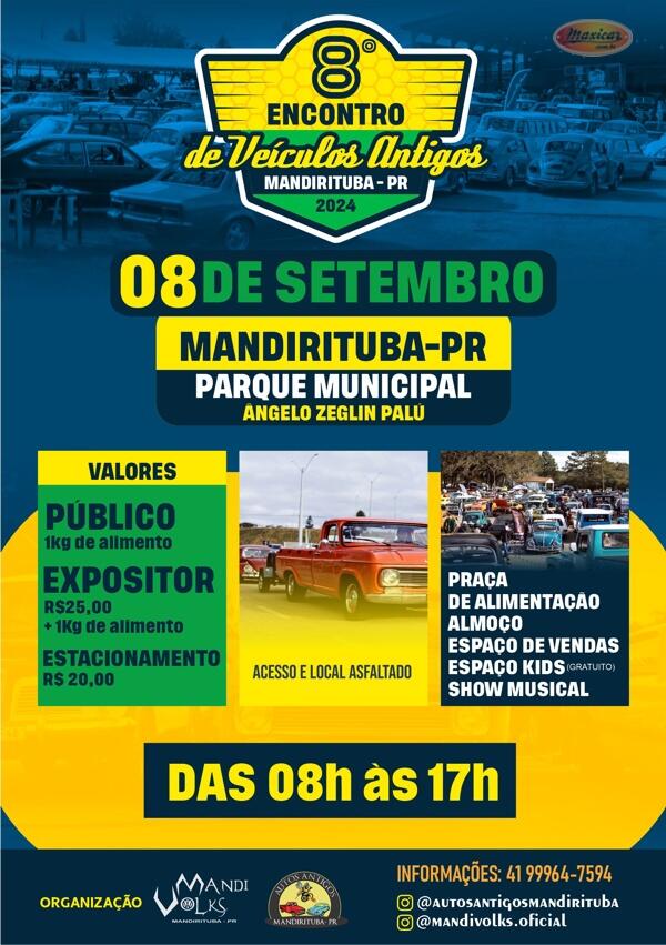 8º Encontro de Veículos Antigos em Mandirituba