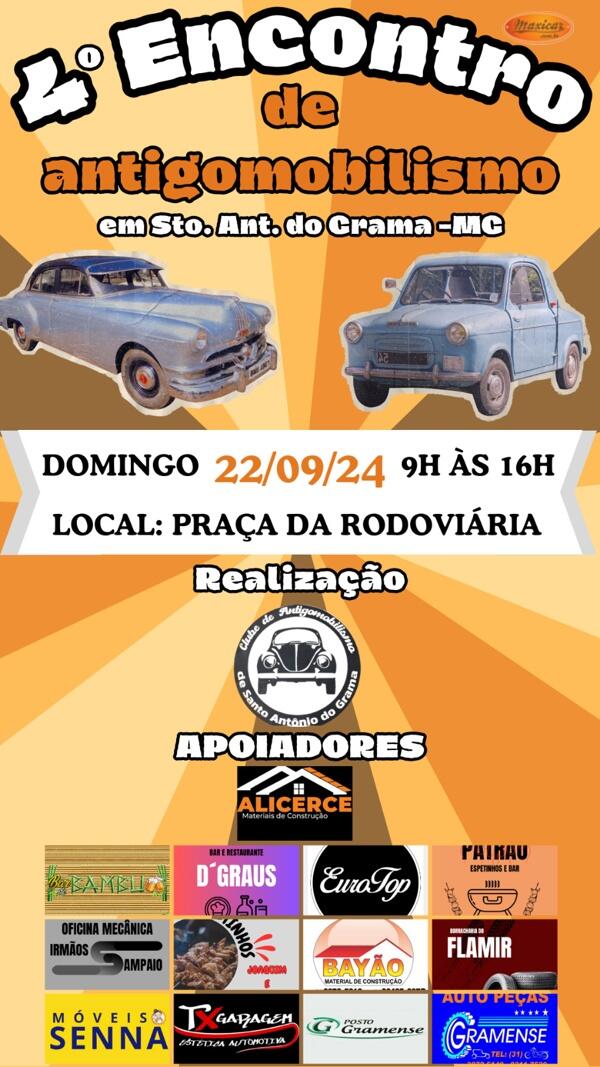 4º Encontro de Antigomobilismo em Santo Antônio do Grama