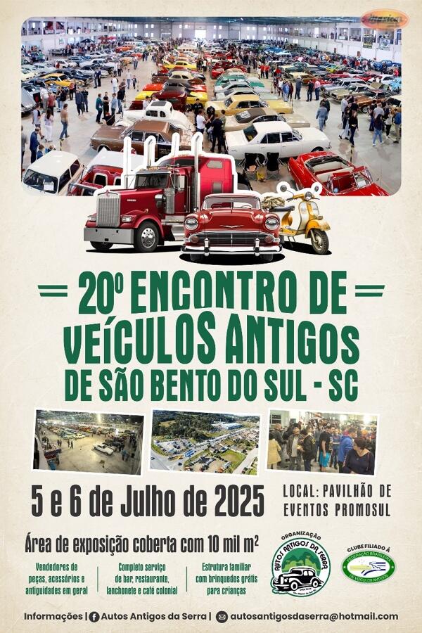 20º Encontro de Veículos Antigos de São Bento do Sul