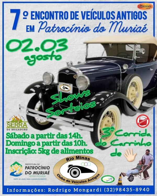 7º Encontro de Veículos Antigos do em Patrocínio do Muriaé