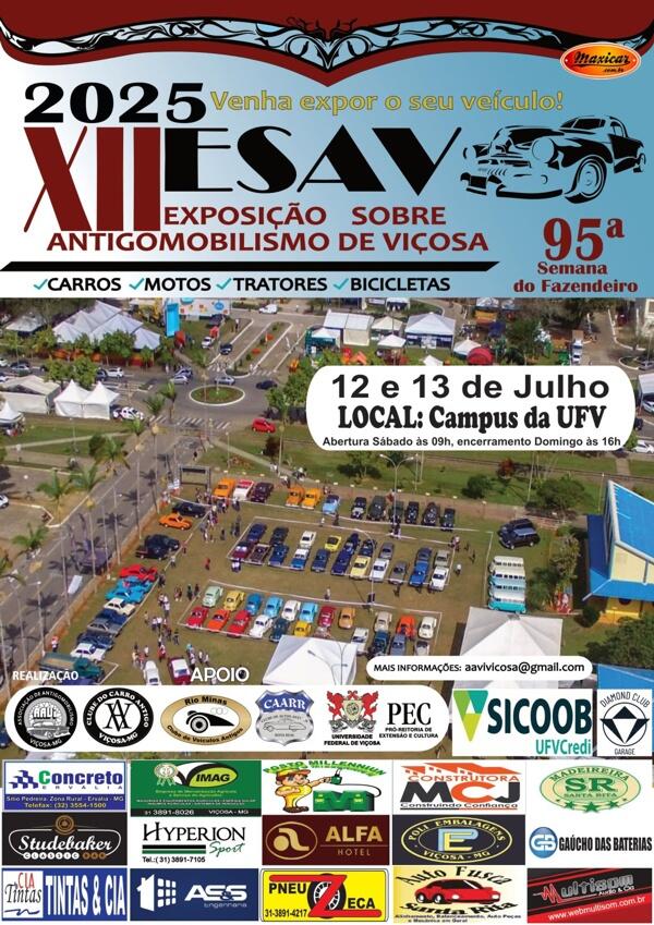 XII ESAV – Exposição sobre Antigomobilismo de Viçosa