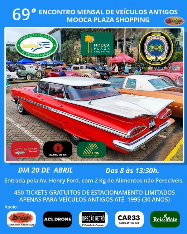 69º Encontro Mensal de Veículos Antigos Mooca Plaza Shopping