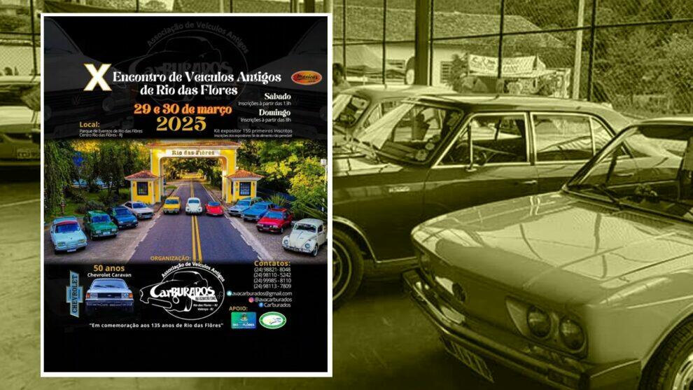 X Encontro de Carros Antigos de Rio das Flores acontece neste fim de semana