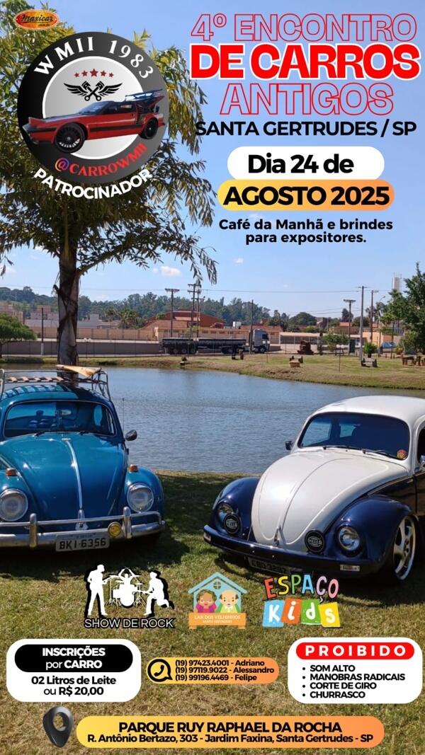 4º Encontro de Carros Antigos de Santa Gertrudes
