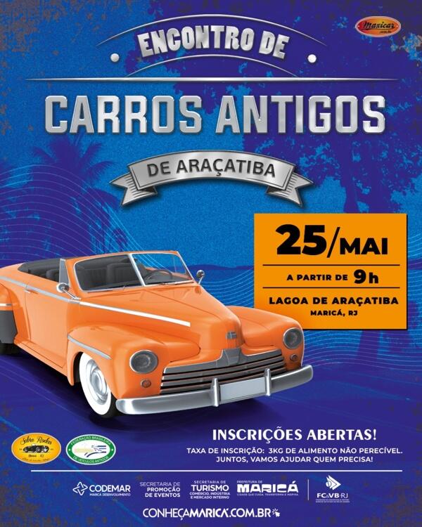 Encontro de Carros Antigos em Araçatiba