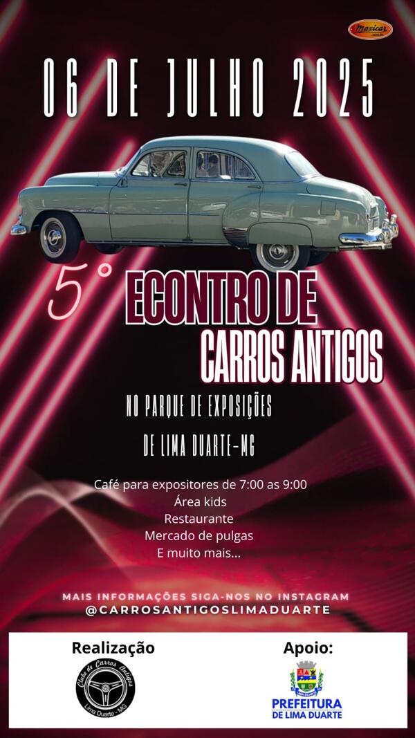 5º Encontro de Carros Antigos em Lima Duarte