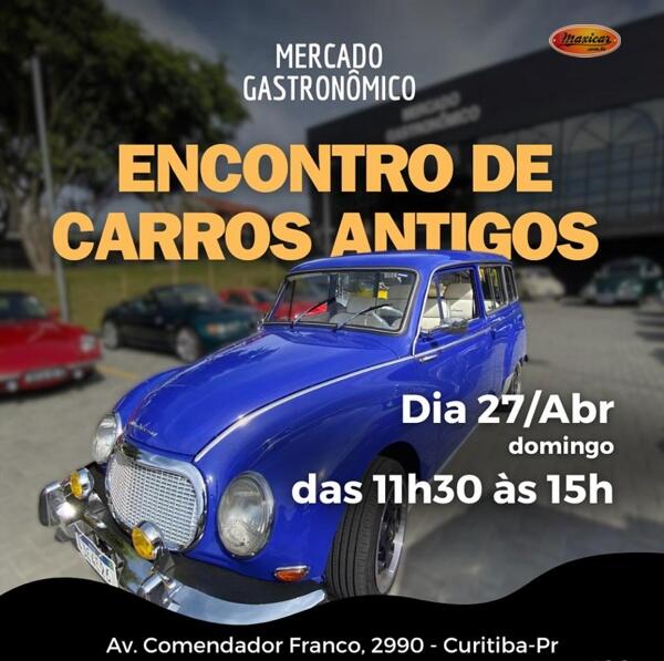 Encontro de Carros Antigos no Mercado Gastronômico