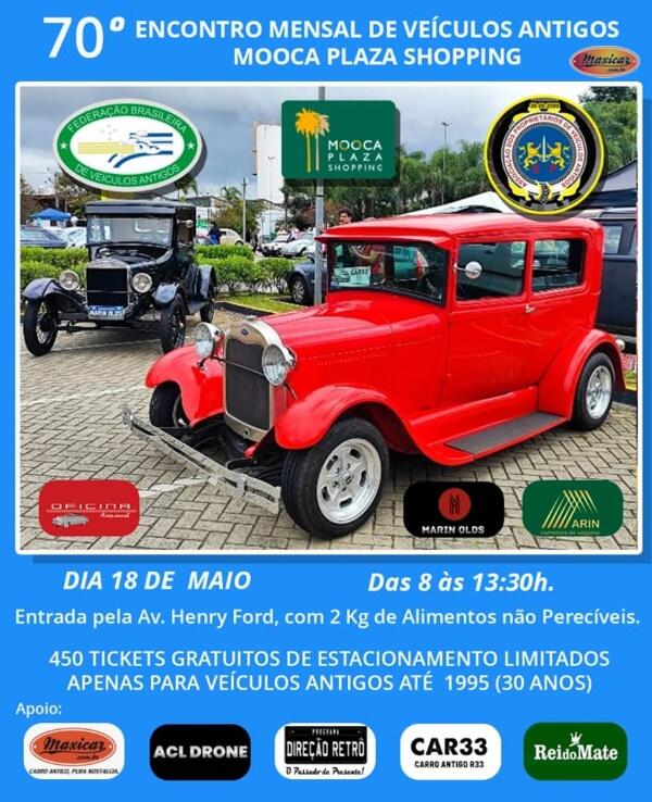 70º Encontro Mensal de Veículos Antigos Mooca Plaza Shopping