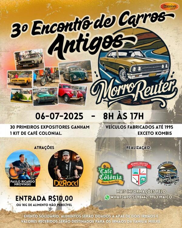 3º Encontro de Carros Antigos de Morro Reuter