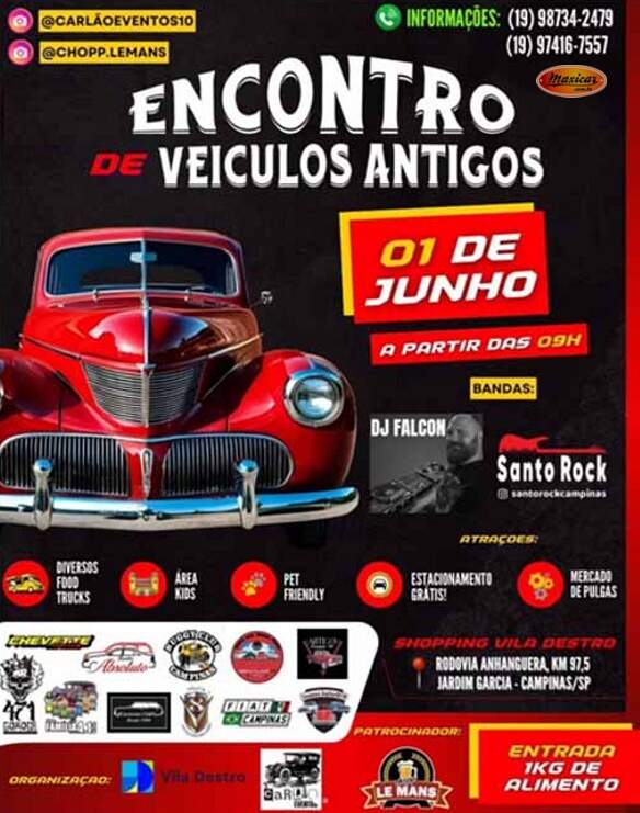 Encontro de Veículos Antigos em Campinas