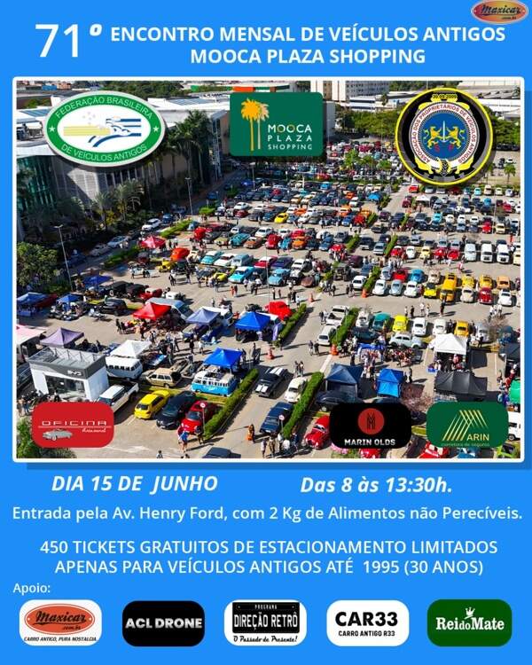 71º Encontro Mensal de Veículos Antigos Mooca Plaza Shopping