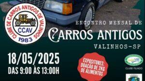 Encontro Mensal de Carros Antigos em Valinhos