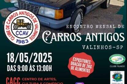 Encontro Mensal de Carros Antigos em Valinhos