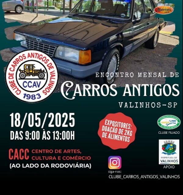 Encontro Mensal de Carros Antigos em Valinhos
