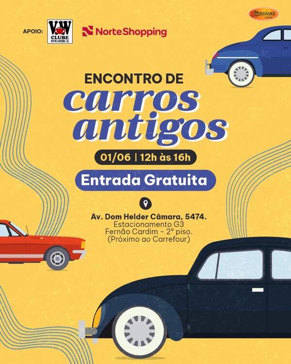 Encontro de Carros Antigos no Norte Shopping
