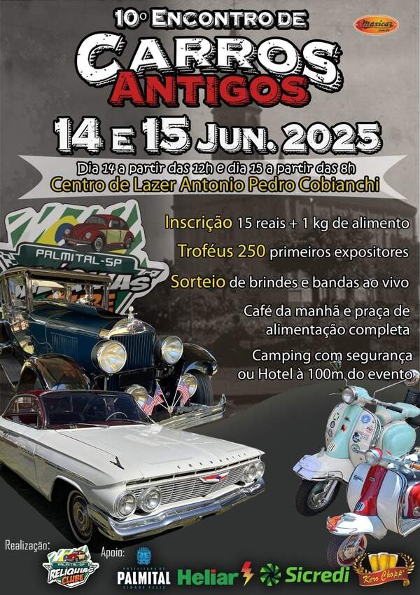10º Encontro de Carros Antigos em Palmital